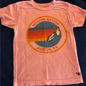 Hot Pink Aviator Nation Kids Pink Austin TX Graphic Tee